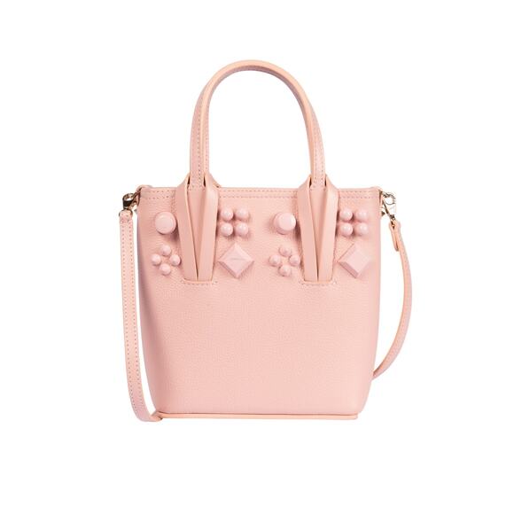 Christian Louboutin Handbags - CHRISTIAN LOUBOUTIN Pink Leather Cabata Mini Tote Crossbody Bag